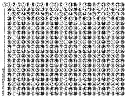 KsNumeralArabicGC3 ( Arabic-numeral Gothic-typeface rounded-corner circle-frame transparent-background ) 