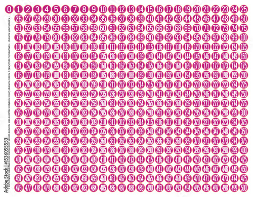 KsNumeralArabicGCNB3 ( Arabic-numeral Gothic-typeface negative-text rounded-corner circle-frame non-transparent-background ) 