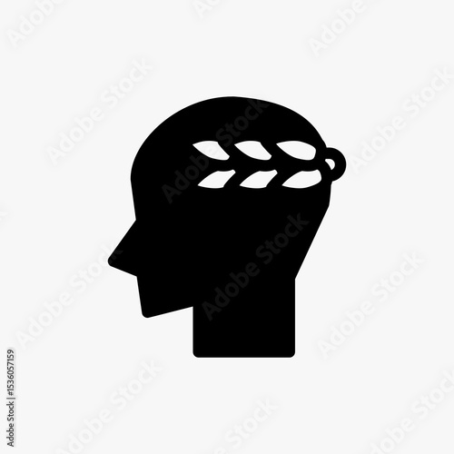 Design Illustration graphic of emperor crown icon with glyph style. Suitable for historical presentation, UI, mobile design, web design, etc.