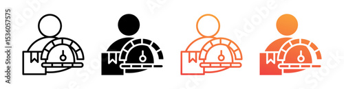 Supplier Performance Multi Style Icon Set Vector 