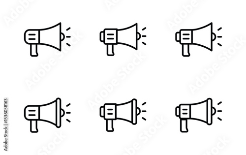 Megaphone Icon set Vector