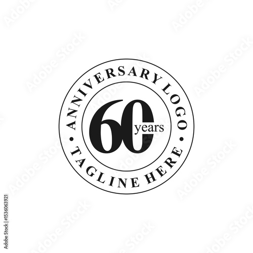 anniversary logo design, 60th anniversary, symbol, icon, party, logo design for 60th anniversary, vector, success, illustration, birthday, symbol, background, year, congratulations, greeting, invitati