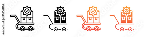 Procurement Management Multi Style Icon Set Vector 