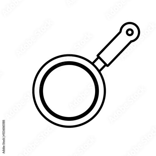 simple frying pan sketch vector design illustration, frying pan icon, frying pan logo, great as a sticker.