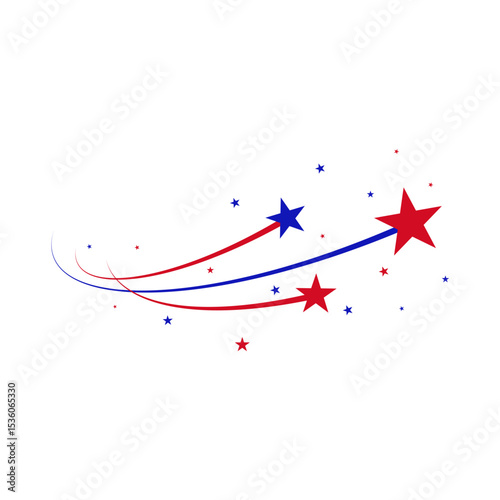 Fourth of July Fireworks Vector Illustration