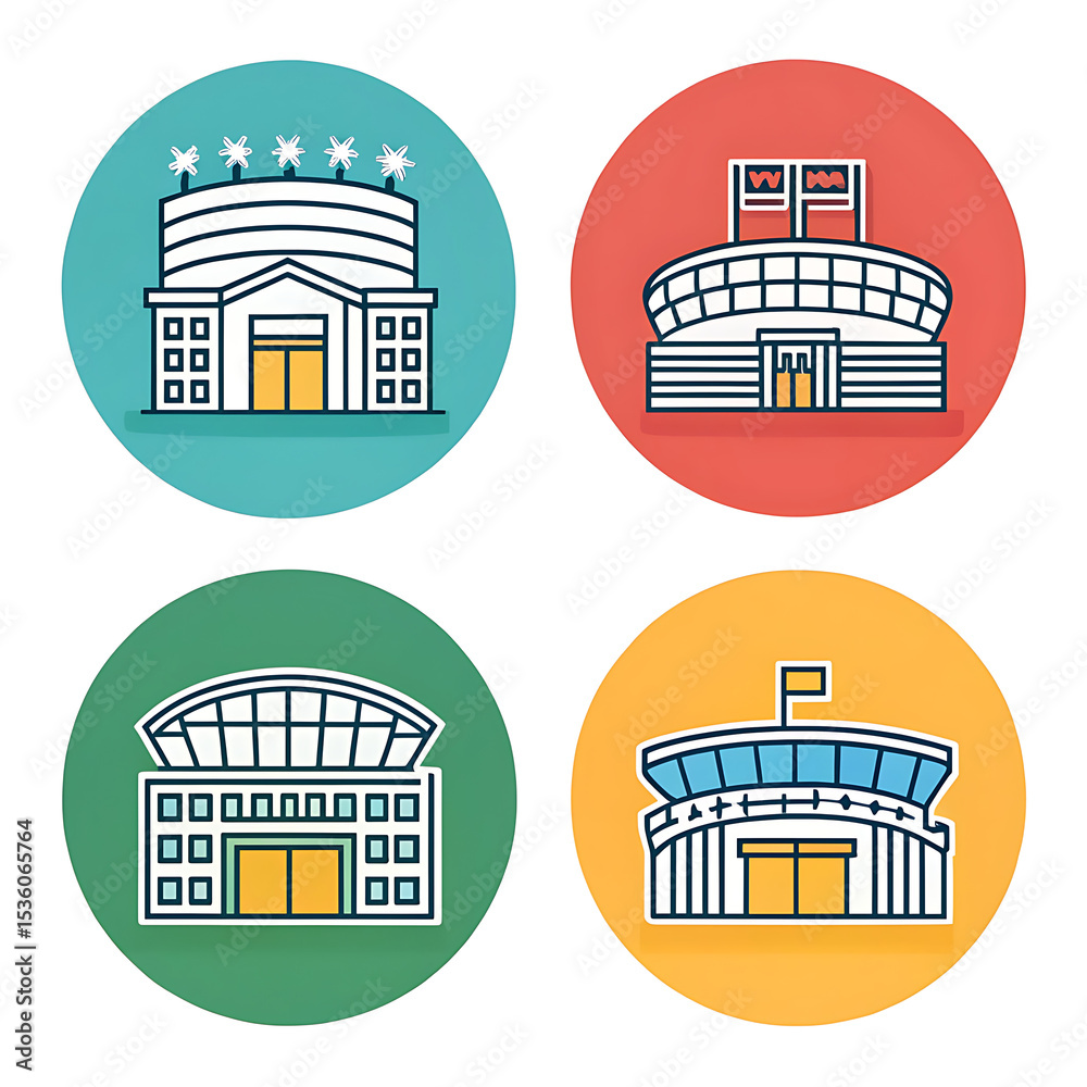 Obraz premium building icon set