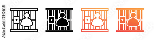 Defendant Multi Style Icon Set Vector 