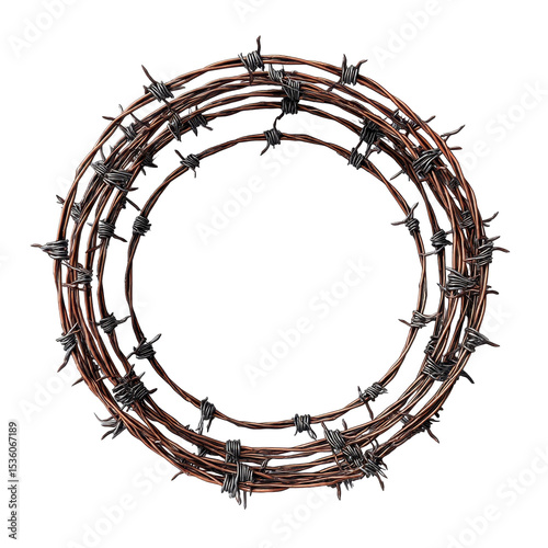 Barbed Wire Circle Photo Stock PNG Transparent 