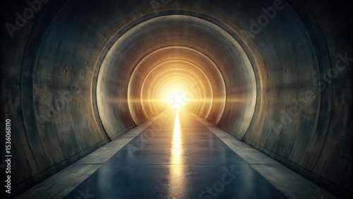 A long, dark tunnel with a bright light at the end, symbolizing hope and the journey towards a brighter future.