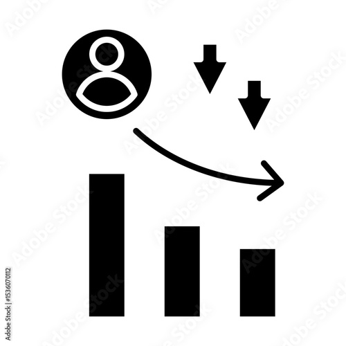 Quadro su tela churn rate icon