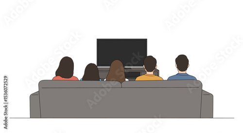 Family Time: Watching TV Together on the Couch