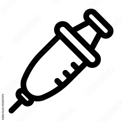 Medical Syringe Line Icon