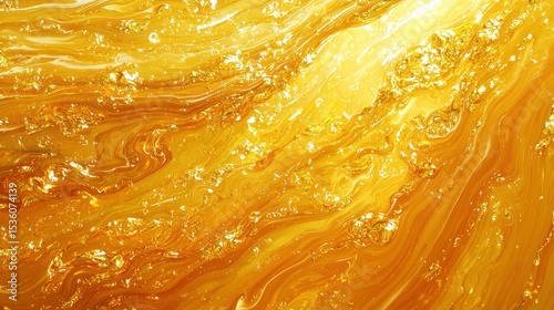 Abstract gold liquid swirls