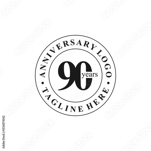 anniversary logo design, 90th anniversary, symbol, icon, party, logo design for 90th anniversary, vector, success, illustration, birthday, symbol, background, year, congratulations, greeting, invitati