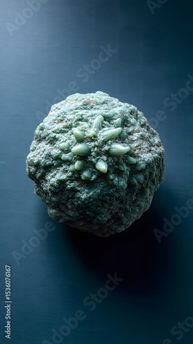 Moldy Cauliflower with Green Fungal Growth on a Dark Background