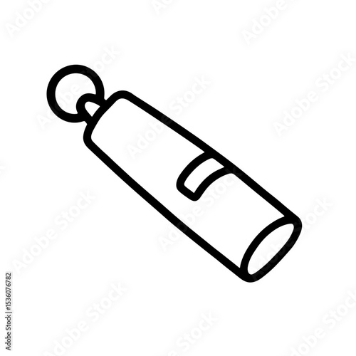 Dog Training Whistle Icon – Outline Line Art Style