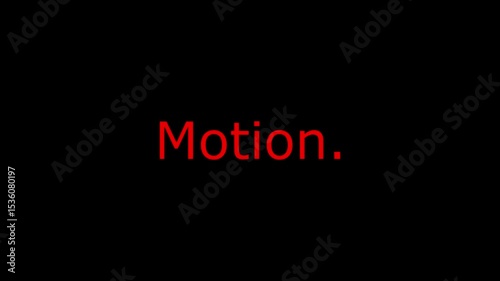 motion text word text animation. 4k Ultra HD motion graphic on transparent background.