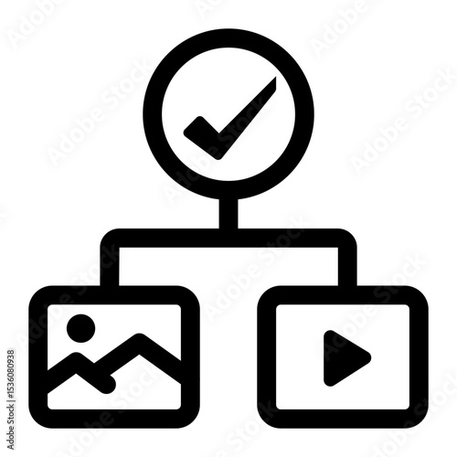 Media Choice Flowchart Icon