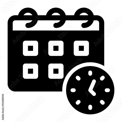 Calendar and Clock Icon