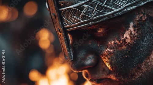 Warrior face portrait