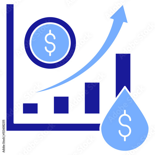 Oil Price Chart Icon