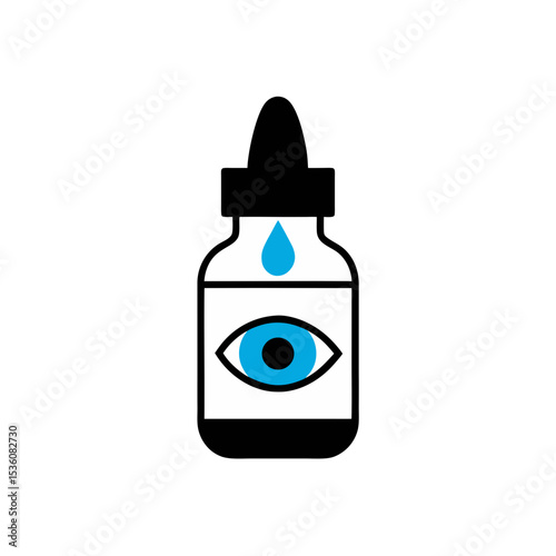 eye drop bottle on white background  