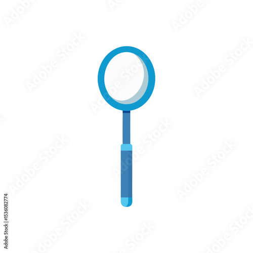 dental mirror on white background  