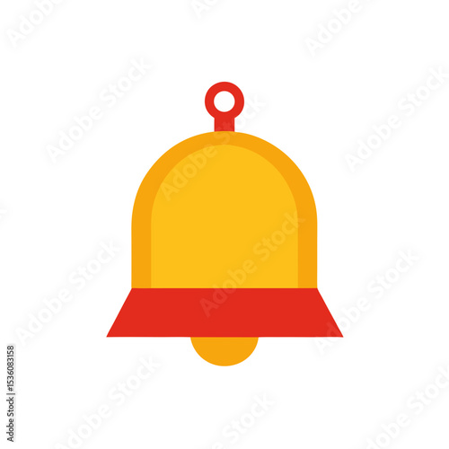 school bell on white background  