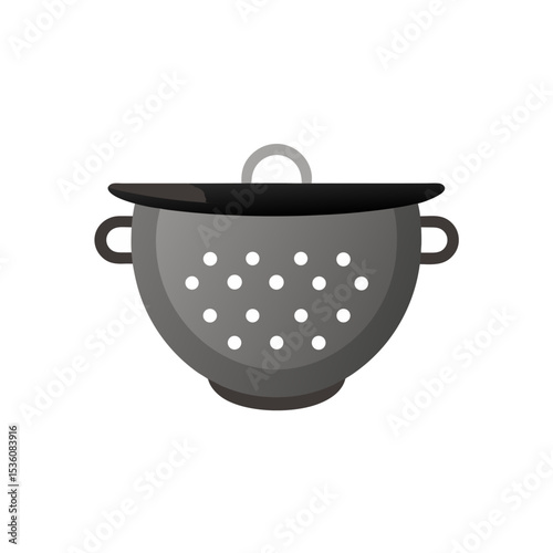 colander on white background  