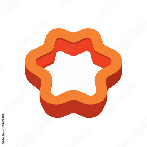 cookie cutter on white background 