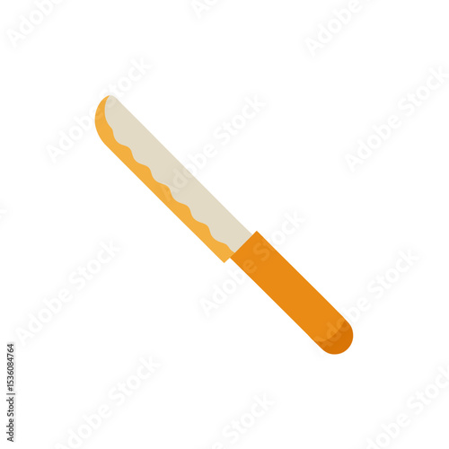 bread knife on white background .svg