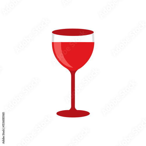 wine glass on white background
