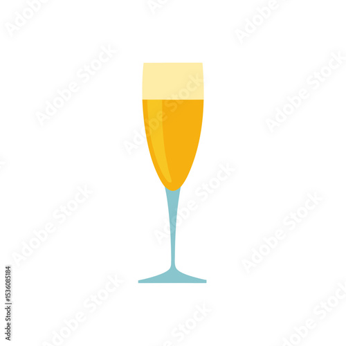 champagne flute on white background .svg