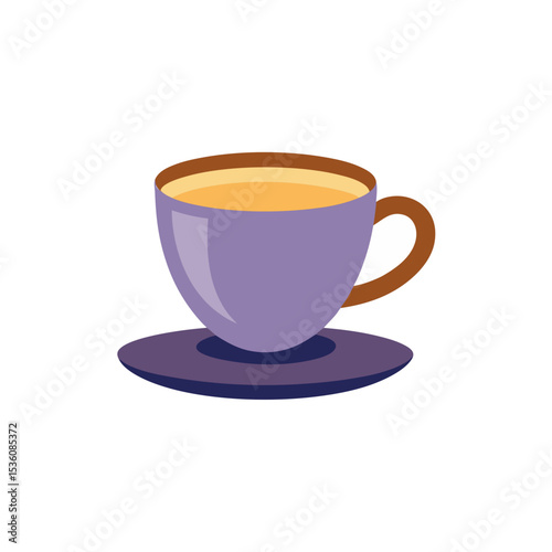 tea cup on white background .svg