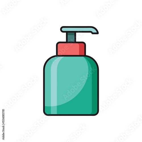 soap dispenser on white background  
