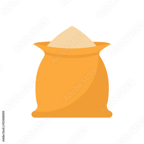 flour sack on white background 
