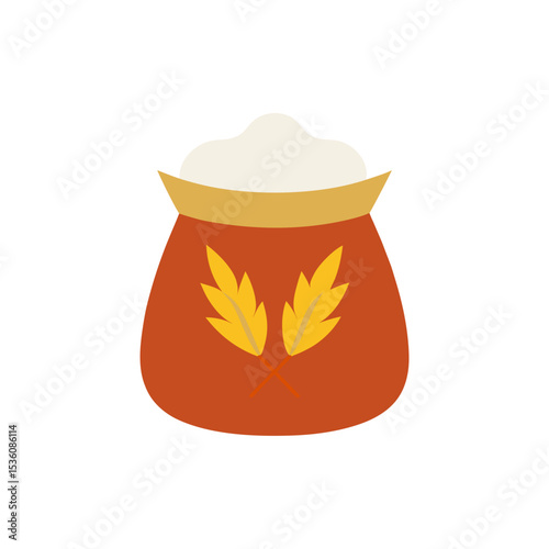 rice bag on white background  