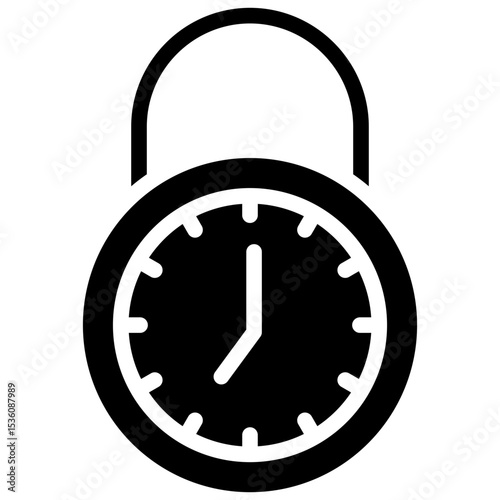time lock glyph icon