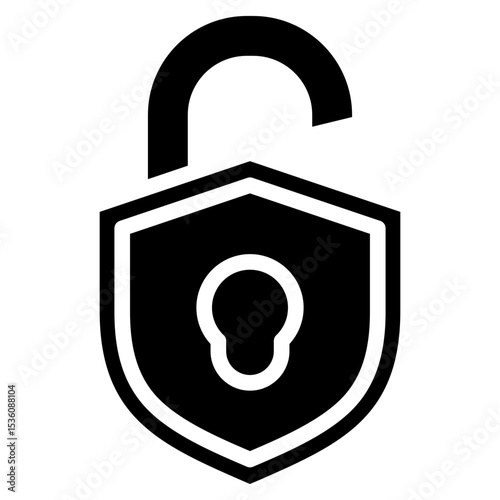 unlock glyph icon