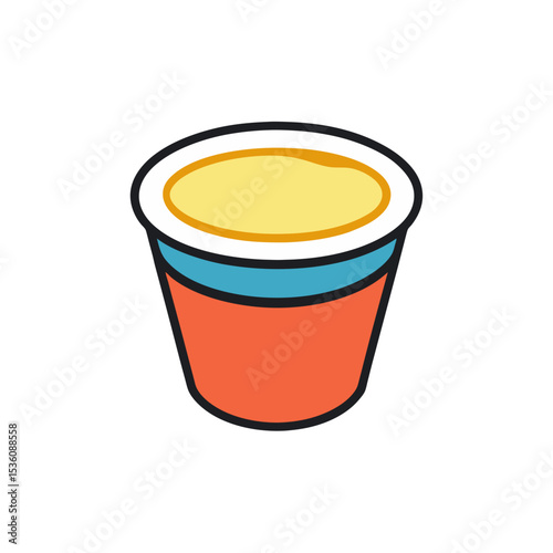 custard cup on white background .svg