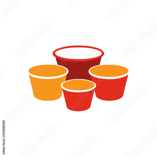 ramekin set on white background .svg