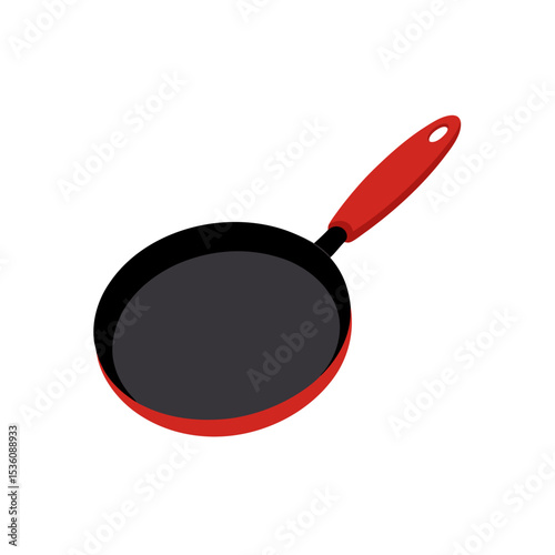 crepe pan on white background 