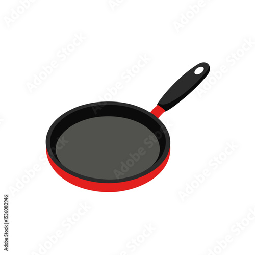 crepe pan on white background .svg