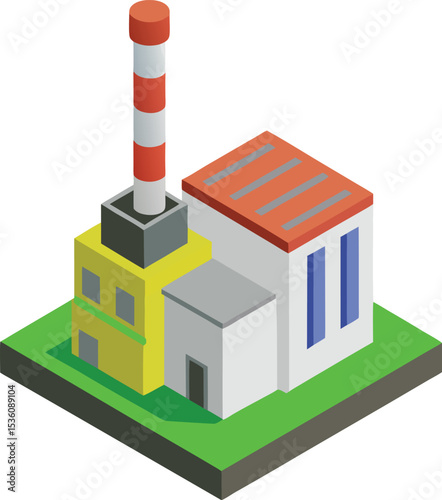 vector illustration of a factory