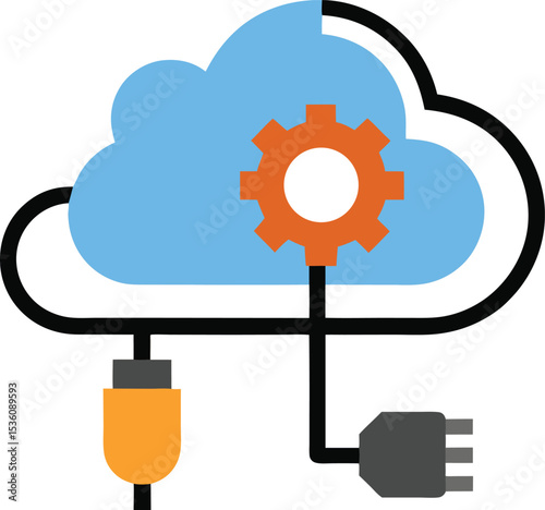 cloud computing concept illustration design