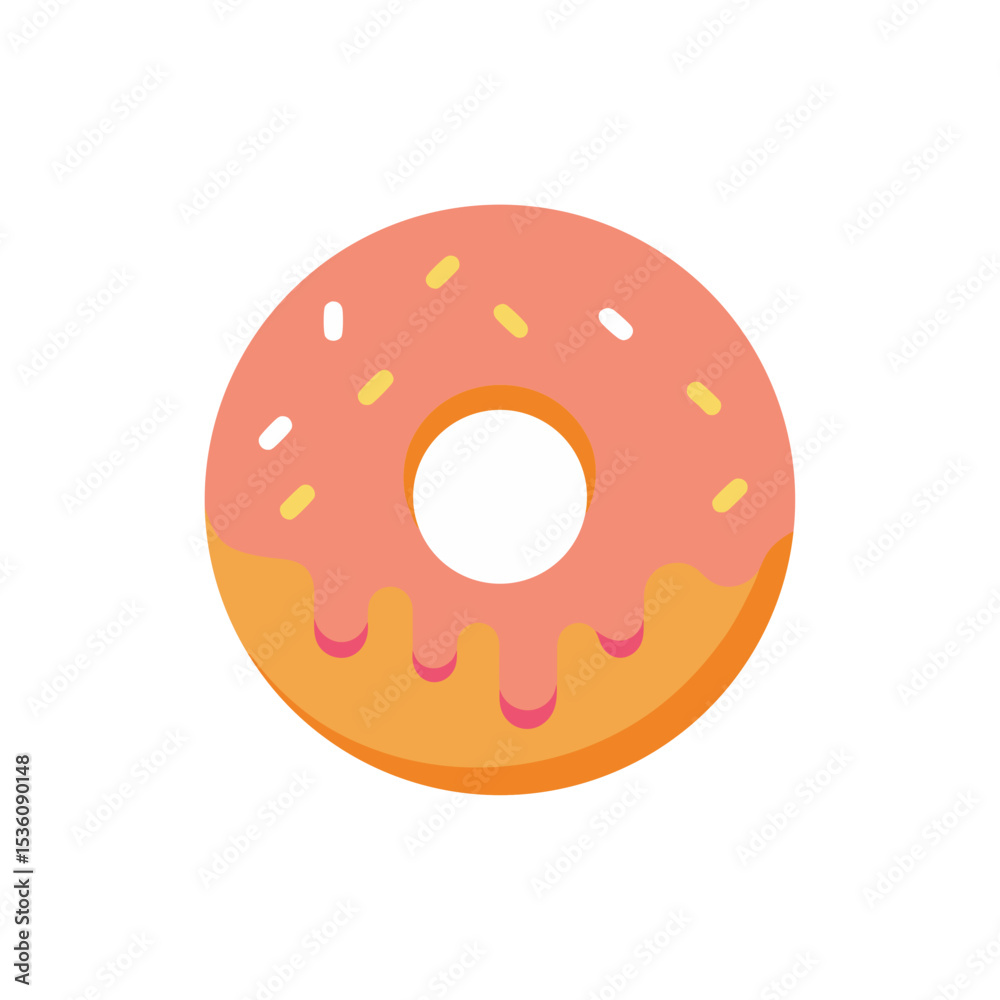 Fototapeta premium donut with glaze on white background 