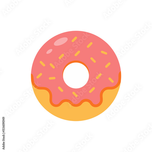 donut with glaze on white background  .svg