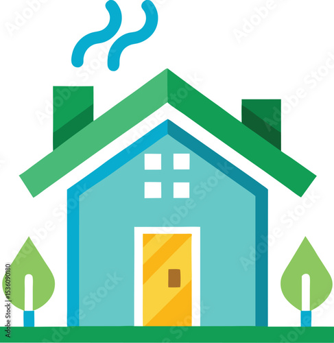 green house with green roof