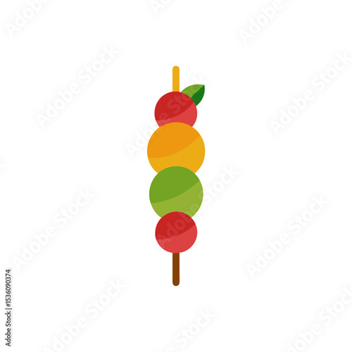 fruit kebab on white background .svg