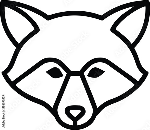 The streamlined black outline of a wild animal's head is rendered simply